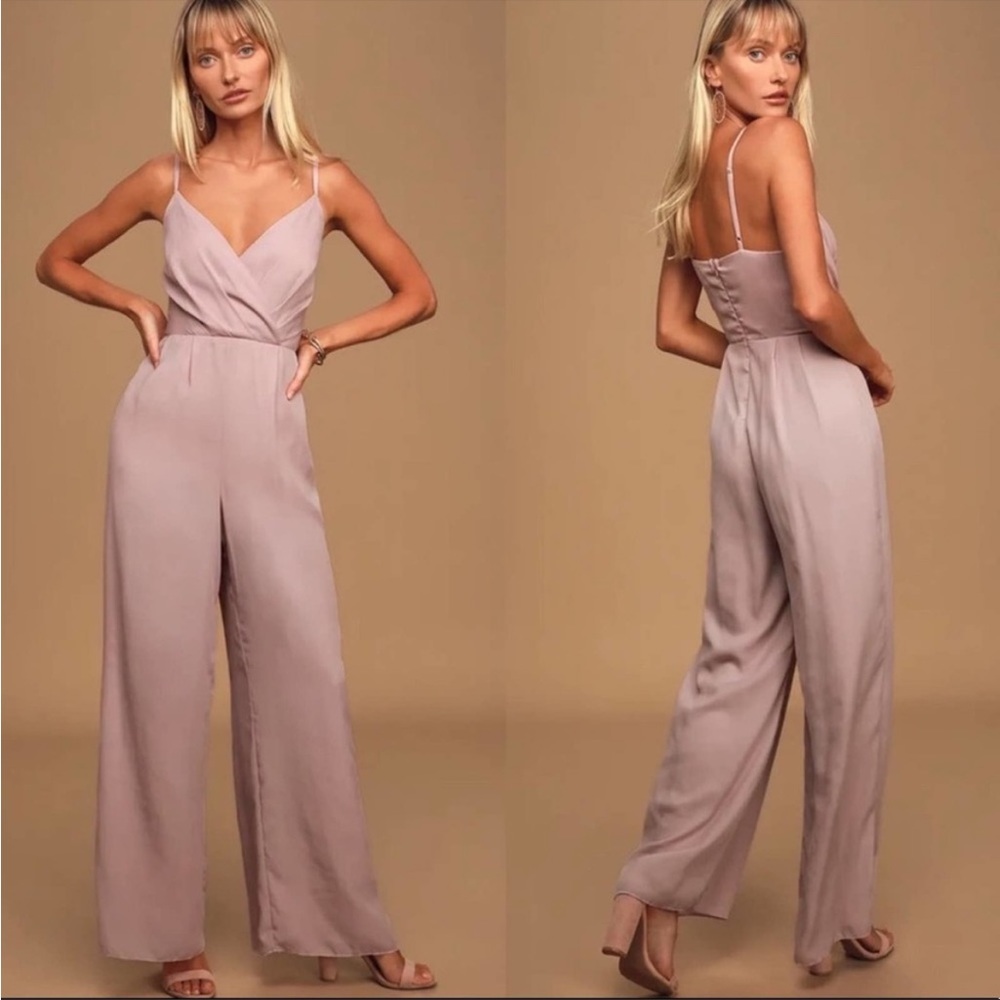 Lulus Call for Me Faux Wrap Jumpsuit in Dusty Lavender - Picture 12 of 12